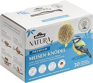 Dehner Natura Premium Meisenknödel mit Netz, ganzjähriges Wildvogelfutter proteinreich / energiereich, Vogelfutter für Wildvögel, 30 Stück je 90 g (2.7 kg), Karton aus FSC-zertifizierter Produktion product image
