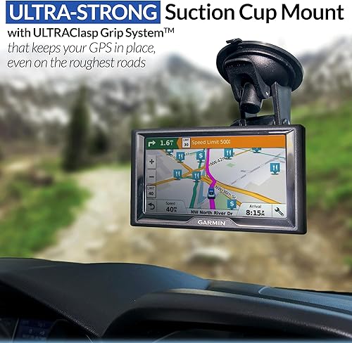 Miniatura 7 de Soporte GPS para Garmin con ventosa, tablero y parabrisas Garmin GPS para automóvil, soporte GPS ultra adhesivo para Garmin Nuvi RV Dezl Drive