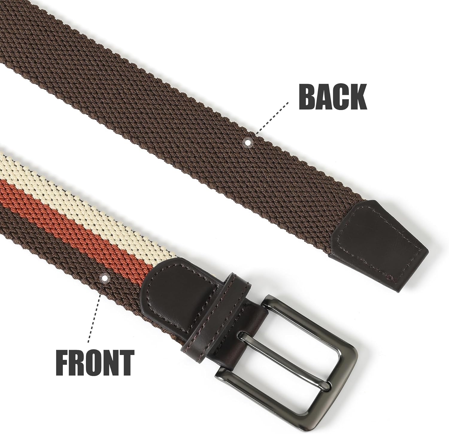 Mile High Life Golf Belt for Men 3Color Woven Belt with High Elasticity Strap Stretchable belt for Casual, Office, Travel - Image 8