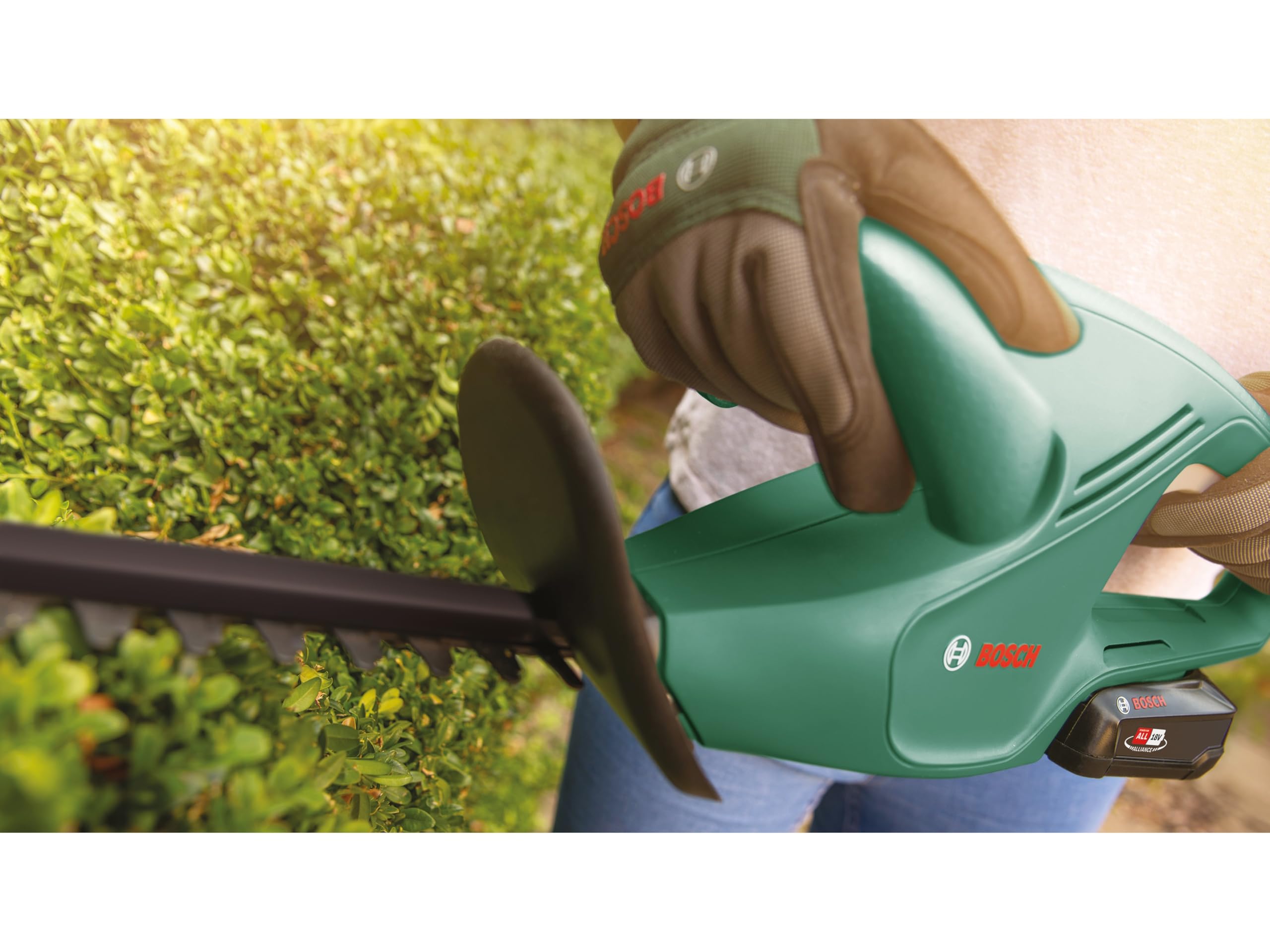 Bosch Akku Heckenschere EasyHedgeCut 18-45 (1 Akku 2,0 Ah, 18-Volt-System, Messerlänge 45 cm, im Karton)