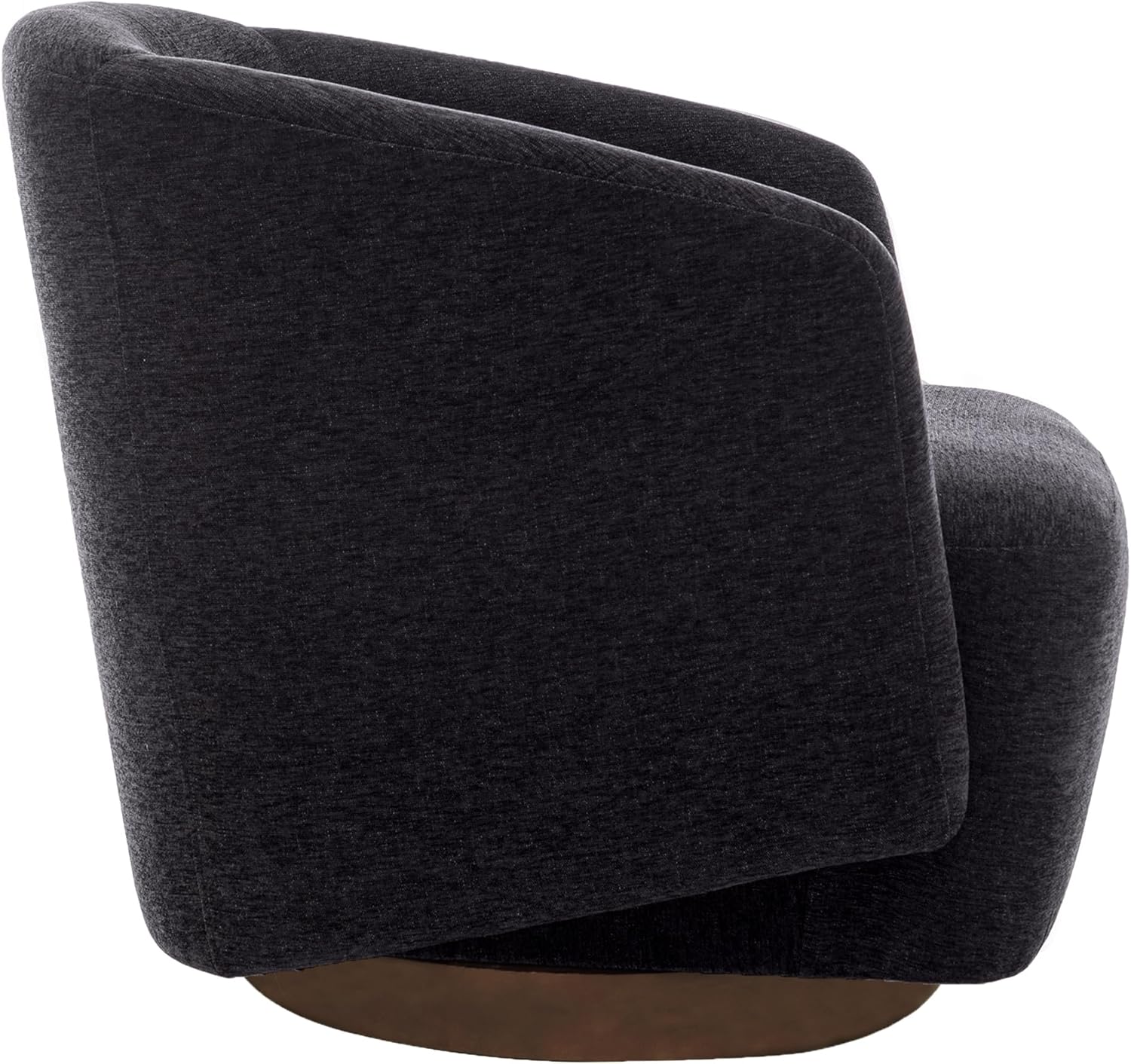 MINCETA Accent Chair,Modern Swivel Chairs for Living Room and Bedroom Reading with Wood Base,Performance Fabric in Charcoal Gray