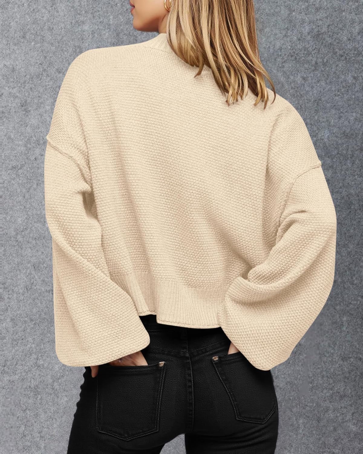 BTFBM Womens Oversized Cardigan Sweaters 2025 Fall Long Sleeve Knit Open Front Lightweight Sweater Outwear Coats - Image 3