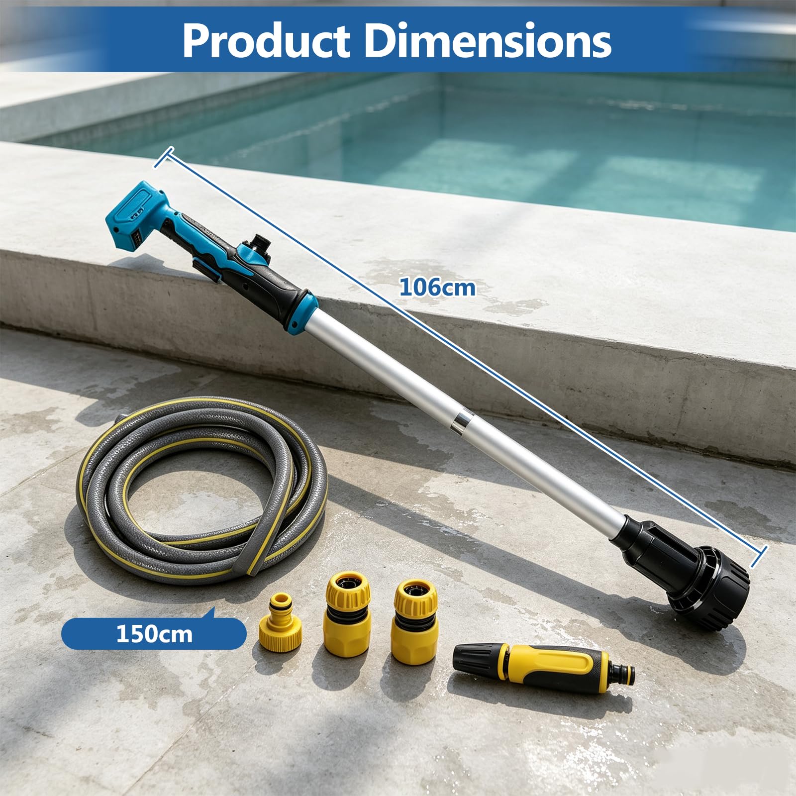 Bomba de transferencia de agua compatible con la batería de 18 V de Makita Bomba para depósitos de agua de lluvia Altura de elevación 3M 3600L/H 19000 RPM para piscina, jardín y estanque