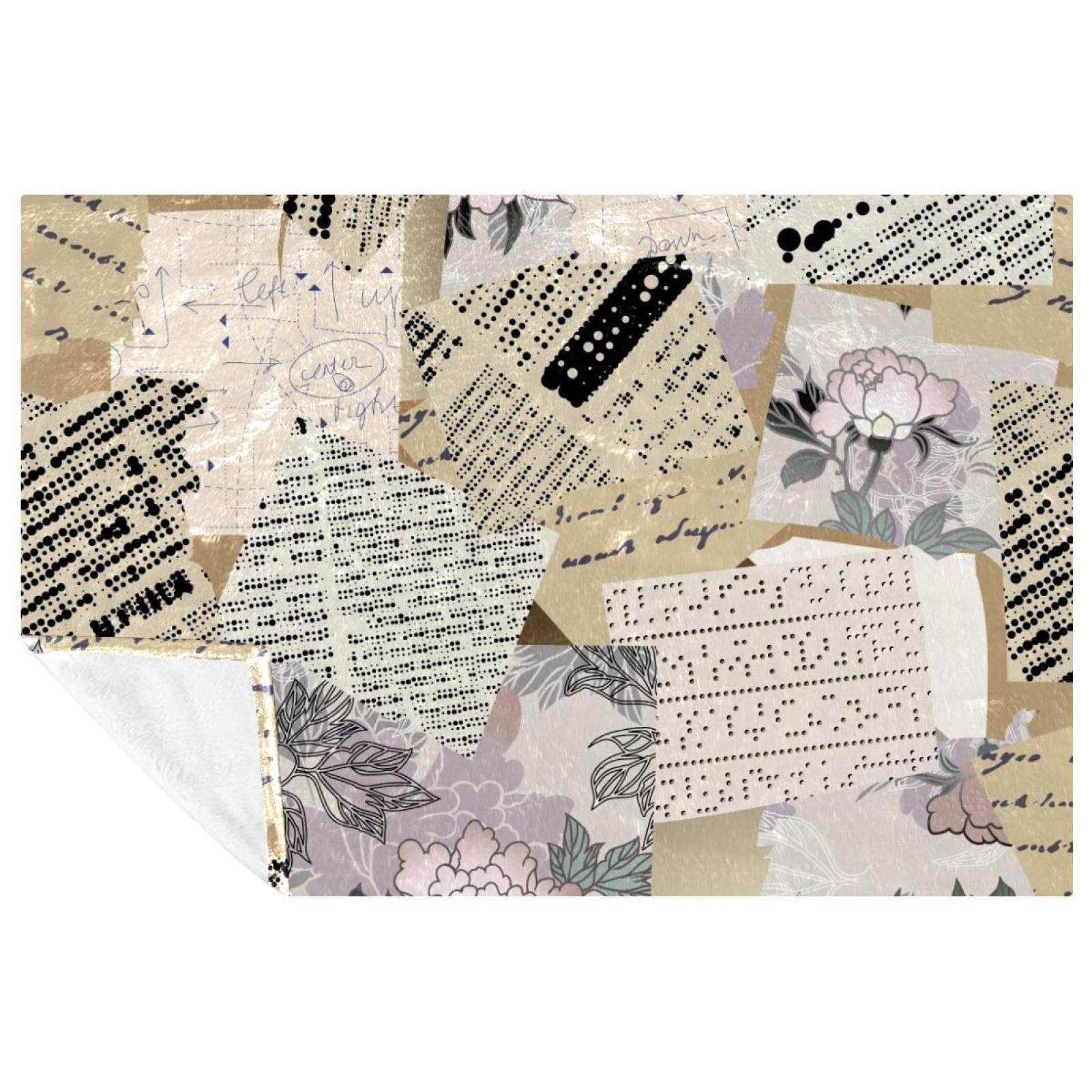 Couverture vintage imprimé journaux plaid lit et canapé premium