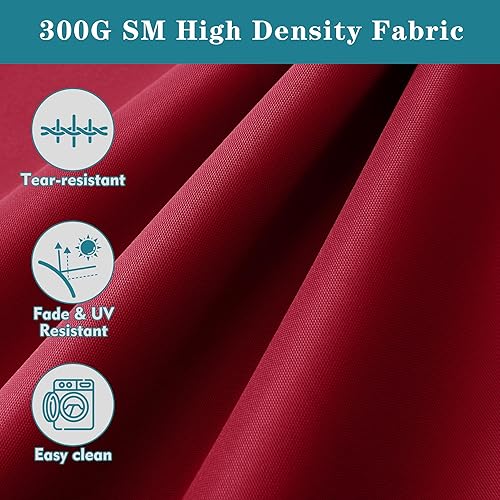 Miniatura 4 de Juego de 4 cojines impermeables para sillas de exterior, resistentes a la decoloración y al desgarro, con fundas extraíbles, 22 x 22 pulgadas, color