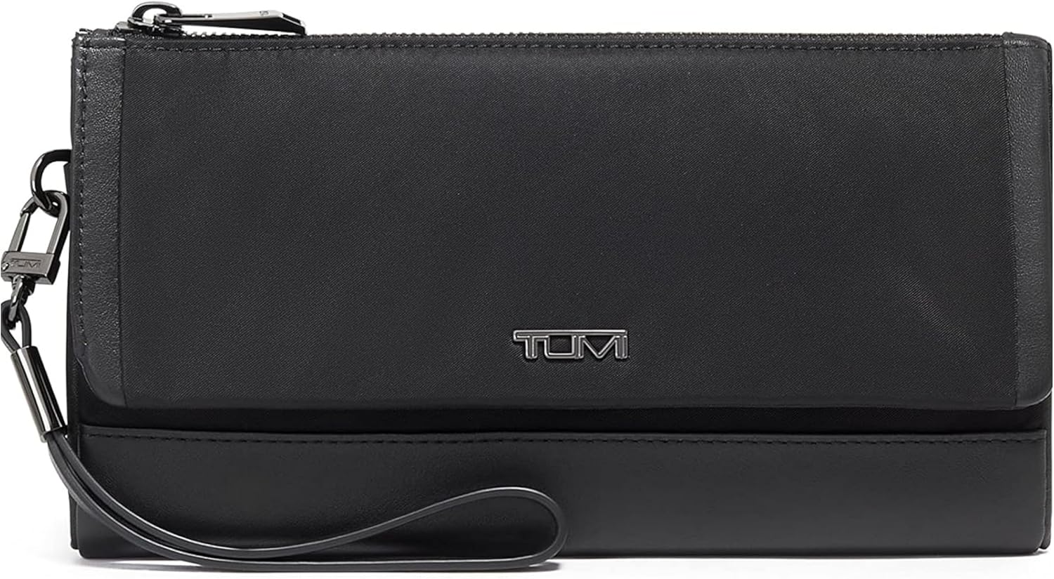 TUMI - Voyageur Travel Wallet - Wristlet Wallet with Passport, Cash & Card Holders - Zipper Wallet for Women - With Gift Box - Black/Gunmetal