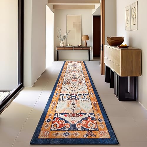 Miniatura 539 de Phantoscope Vintage Collection - Alfombra de área de 8 x 10 pies, alfombra grande para sala de estar, lavable, bohemio, antideslizante