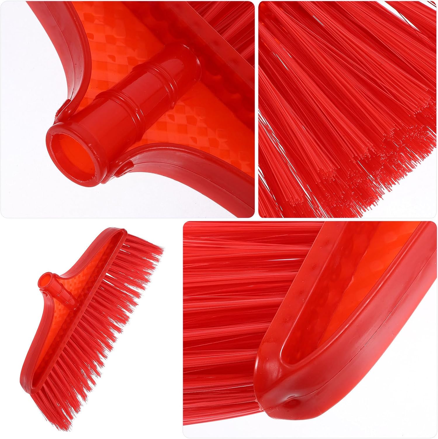 Uonlytech Broom Head Replacement for Indoor Sweeping, Plastic Sturdy Floor Sweeper Head, 7-Row Stiff Bristles for Home Cleaning Accessories