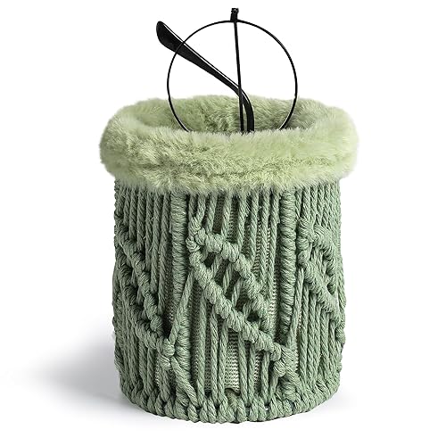 HOSROOME Glasses Holder for Nightstand Boho Decor Eyeglass Holder Stand for Office Desk Organizer - Green