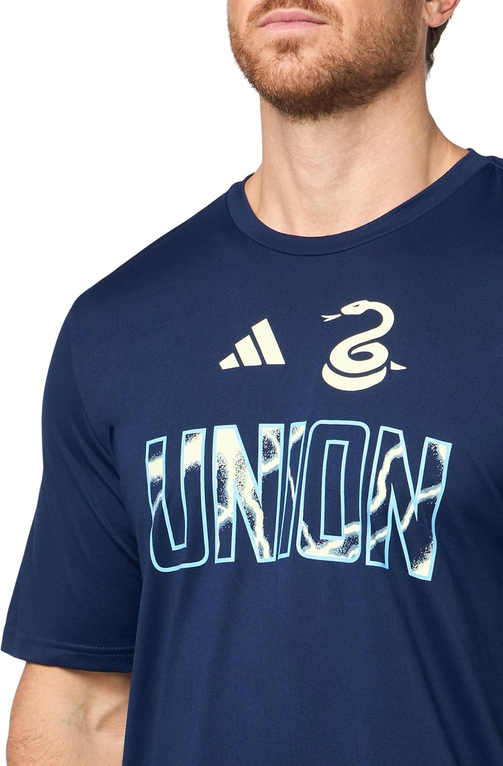 Adidas Mens Philadelphia Union Pre-Game Short Sleeve T-Shirt - Image 3