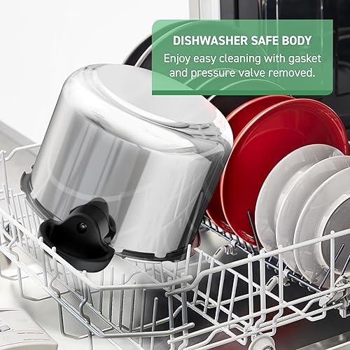 Miniatura 6 de Olla a presión eléctrica T-Fal 12 en 1 multifuncional programable con 25 programas integrados inteligentes olla de cerámica antiadherente y con