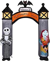Vista 3 de Gemmy Airblown - Jack Skellington inflable en lápida Disney, 3.5 pies de alto, multicolor