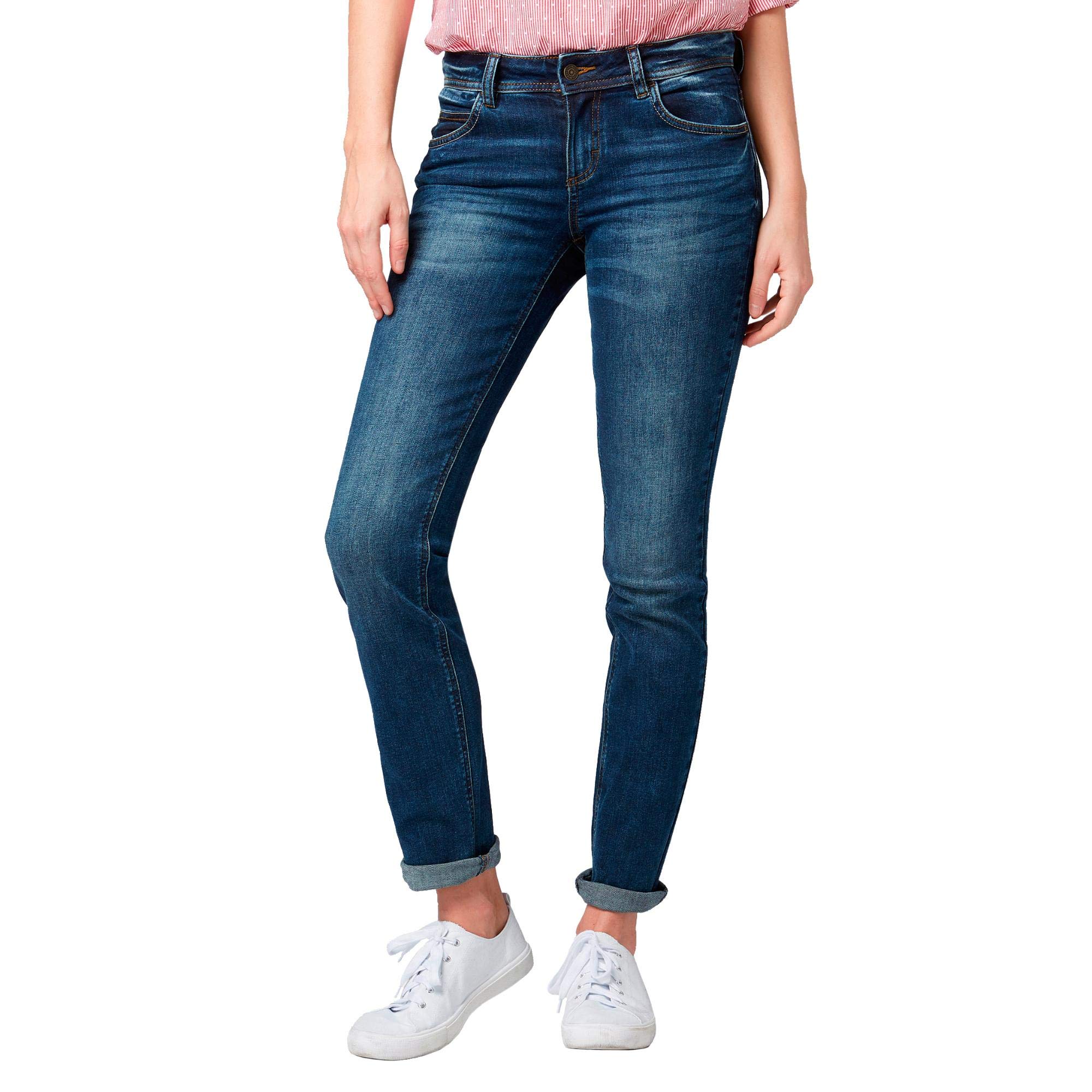 Tom Tailor Women's Alexa Jeans Style Von Hat EIN Gerade Geschnittenes Und Etwas Weiteres Bein Straig