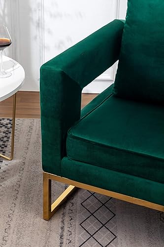 Miniatura 10 de Roundhill Furniture Lenola - Silla tapizada con brazos, color verde, 27.5 pulgadas de profundidad x 29.75 pulgadas de ancho x 34.5 pulgadas de alto