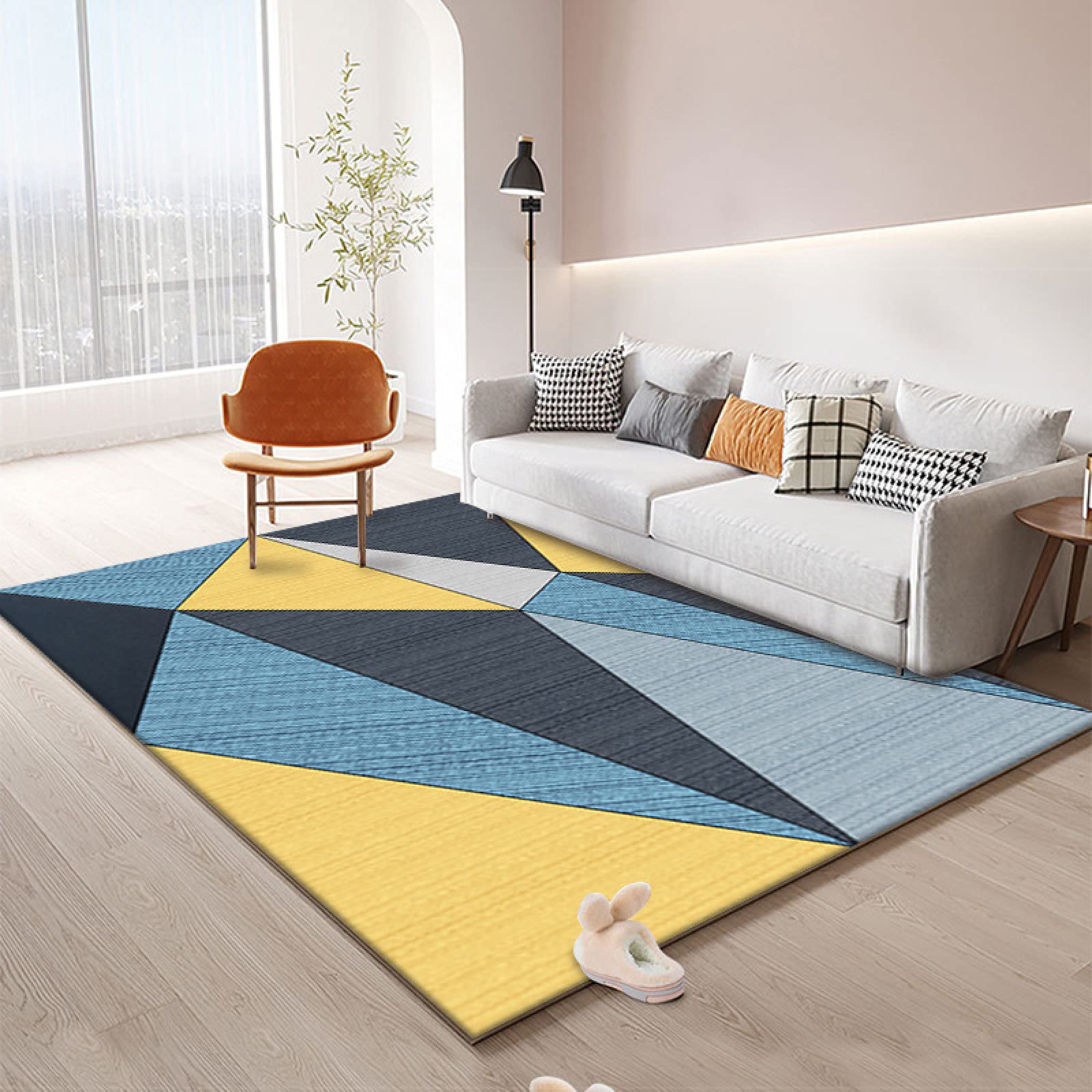Tapis de salon lavable et antidérapant grand format 200x300 cm