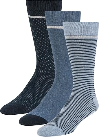 Ted Baker Mens Pattern Crew Dress Socks 3-Pack