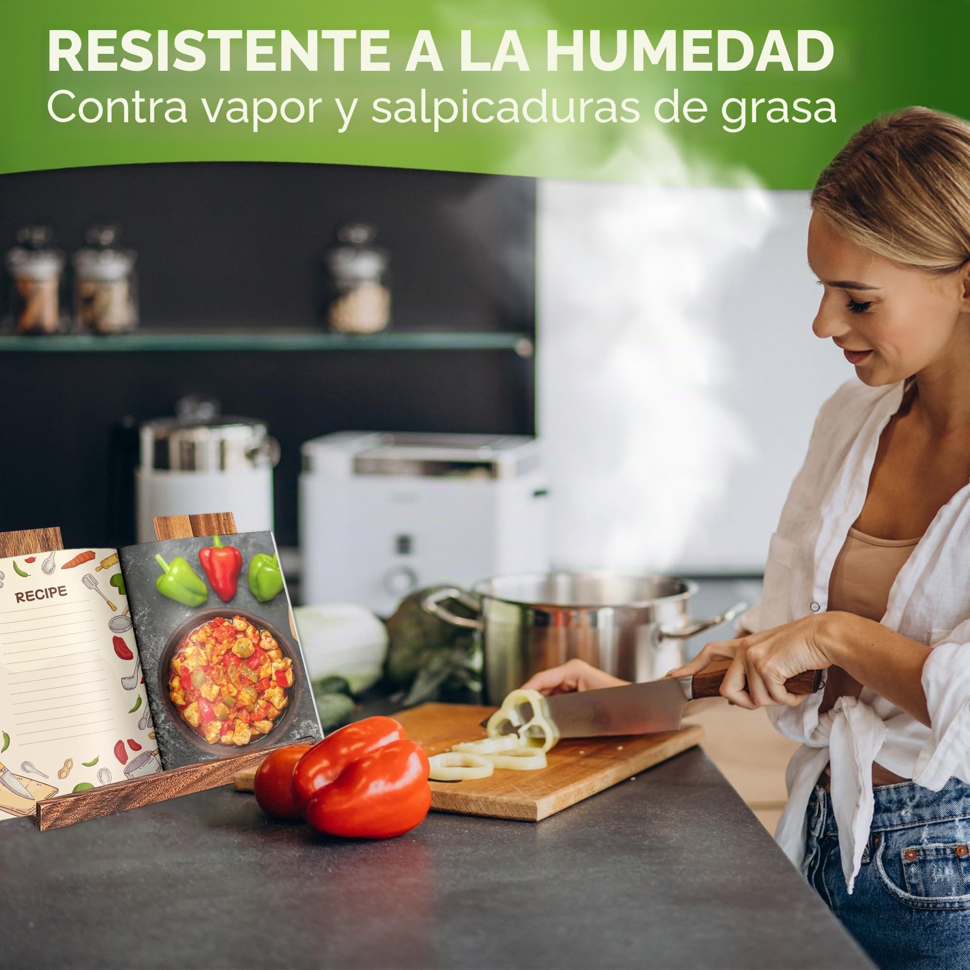 Zassenhaus Madera de Acacia Soporte para Libro de Cocina