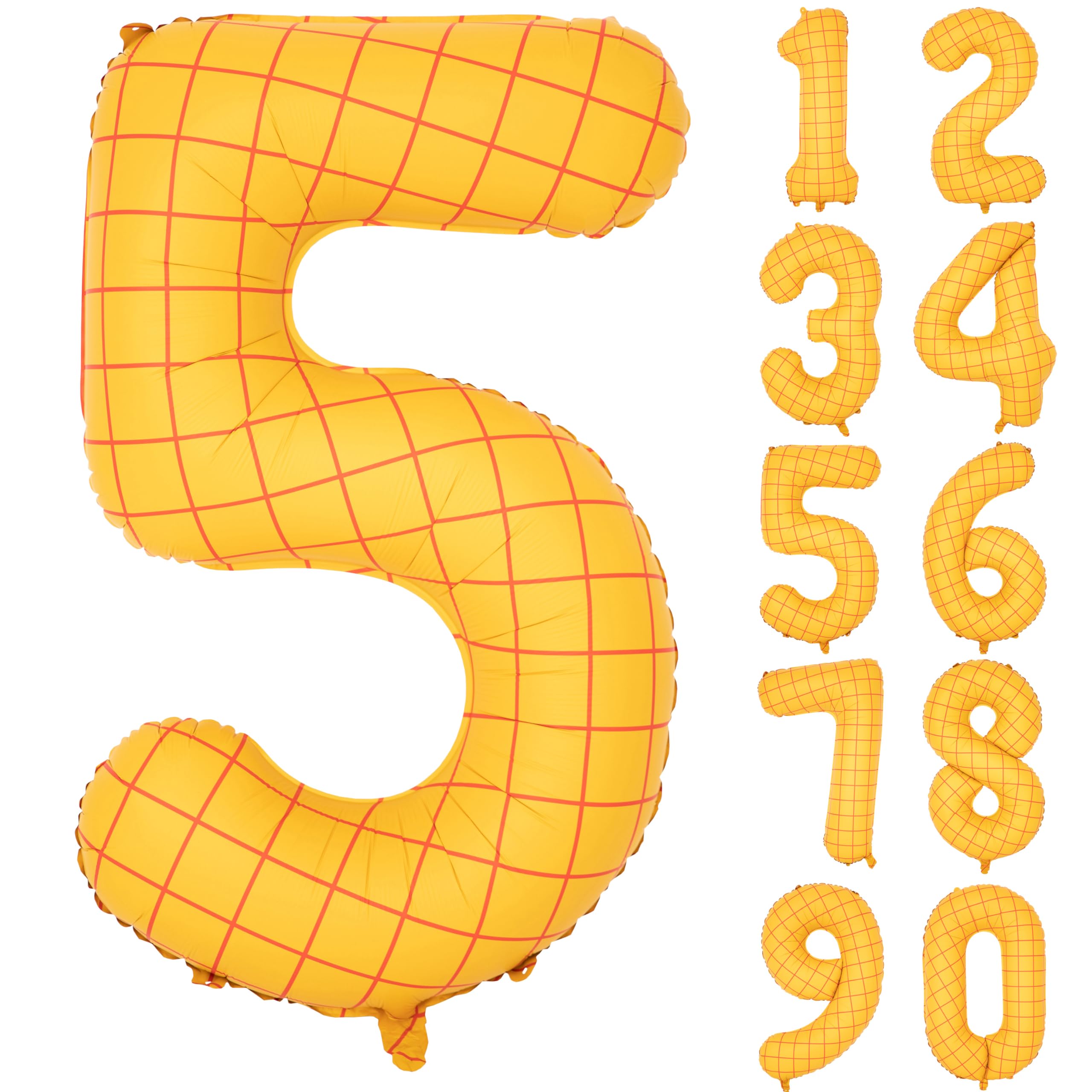 40" Matte Yellow Balloons Toy Inspired Story Theme party Supplies, Number Birthday Decoration, Cowboy Decorations Western, Cowgirl Party Balloon