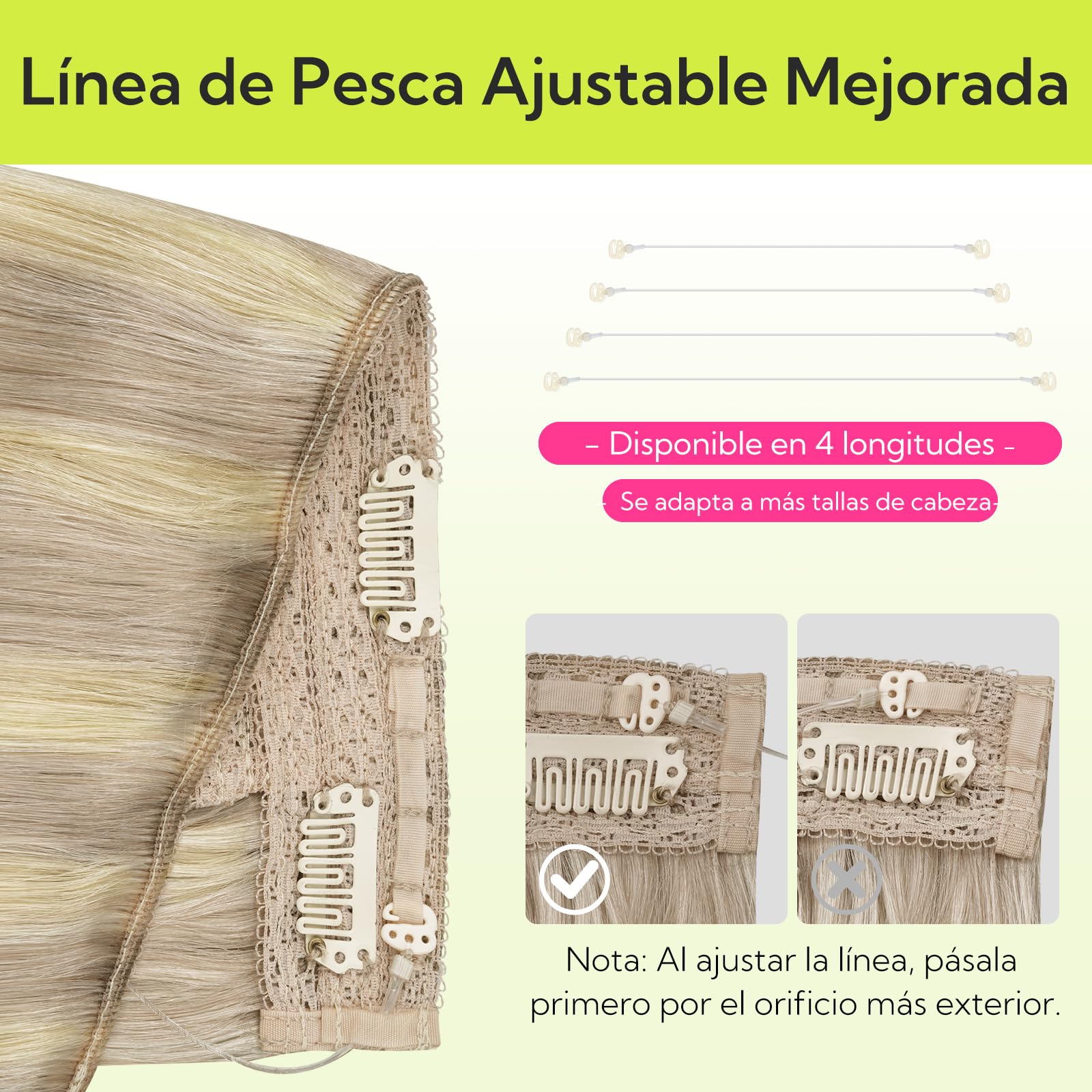 hotbanana Extensiones de pelo de halo, extensiones de pelo recto de alambre oculto, rubio ceniza a rubio dorado y extensión de cabello secreto rubio platino, 30 cm