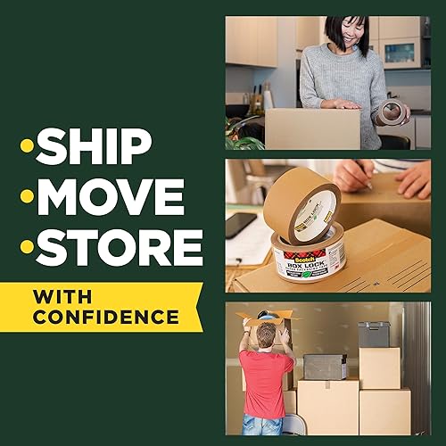Miniatura 7 de Scotch Cinta de embalaje de papel de bloqueo de caja, marrón Kraft, cinta de papel Kraft de agarre extremo que se recicla con la caja, suministros