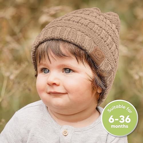Vista 29 de KeaBabies 3-Pack Baby Beanies for Boys, Girls - Stretchy Knit Baby Hats, Cute Newborn Sweet Pea