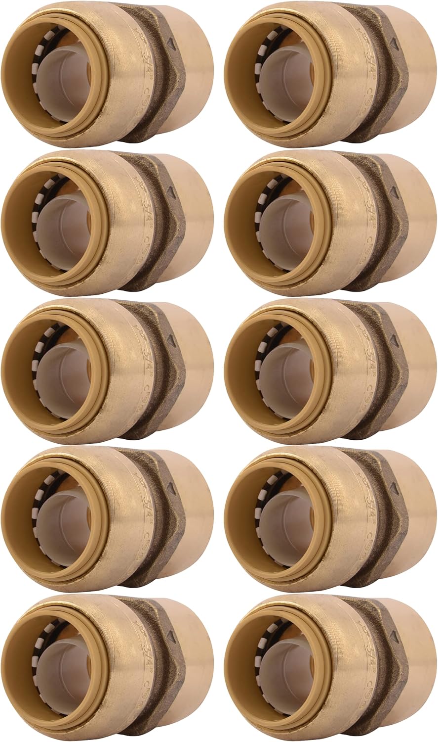 SharkBite 3/4 x 3/4 Inch FNPT Adapter, Push To Connect Brass Plumbing Fitting, PEX Pipe, Copper, CPVC, PE-RT, HDPE, U088LFA