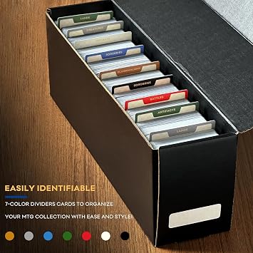 MTG Card Dividers for Storage Boxes, MTG Deck Box Dividers, Trading Card dividers, 2 Packs