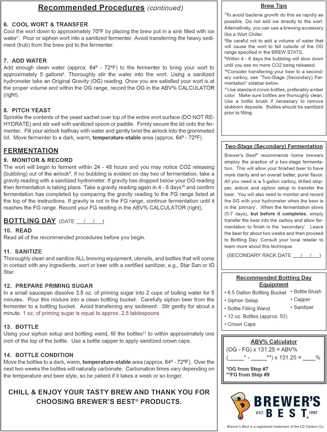 English Brown Ale Homebrew Beer Ingredient Kit