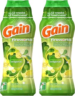 Gain Fireworks In-wash Scent Booster, Original, 19.5 oz (Pack of 2)