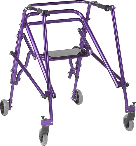Inspired by Drive Nimbo - Andador posterior ligero 2G con asiento, color morado mago, tamaño grande