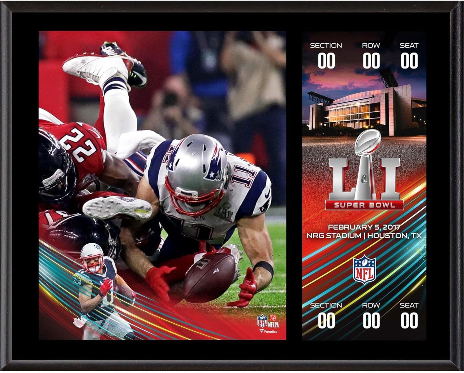 Julian Edelman New England Patriots 12'' x 15'' Super Bowl LI Champions Sublimated Plaque with Replica Ticket