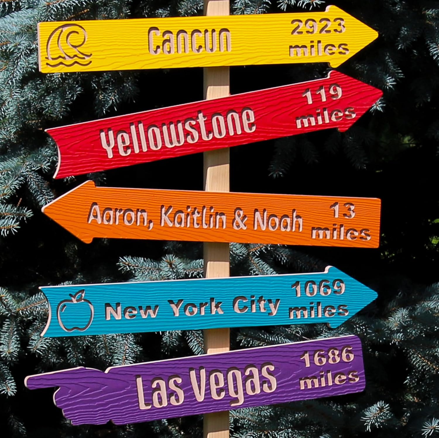 Directional, Mileage, Destination Outdoor Signs - Personalized Arrow Signs for Outdoors - Custom Carved Arrows - Image 7