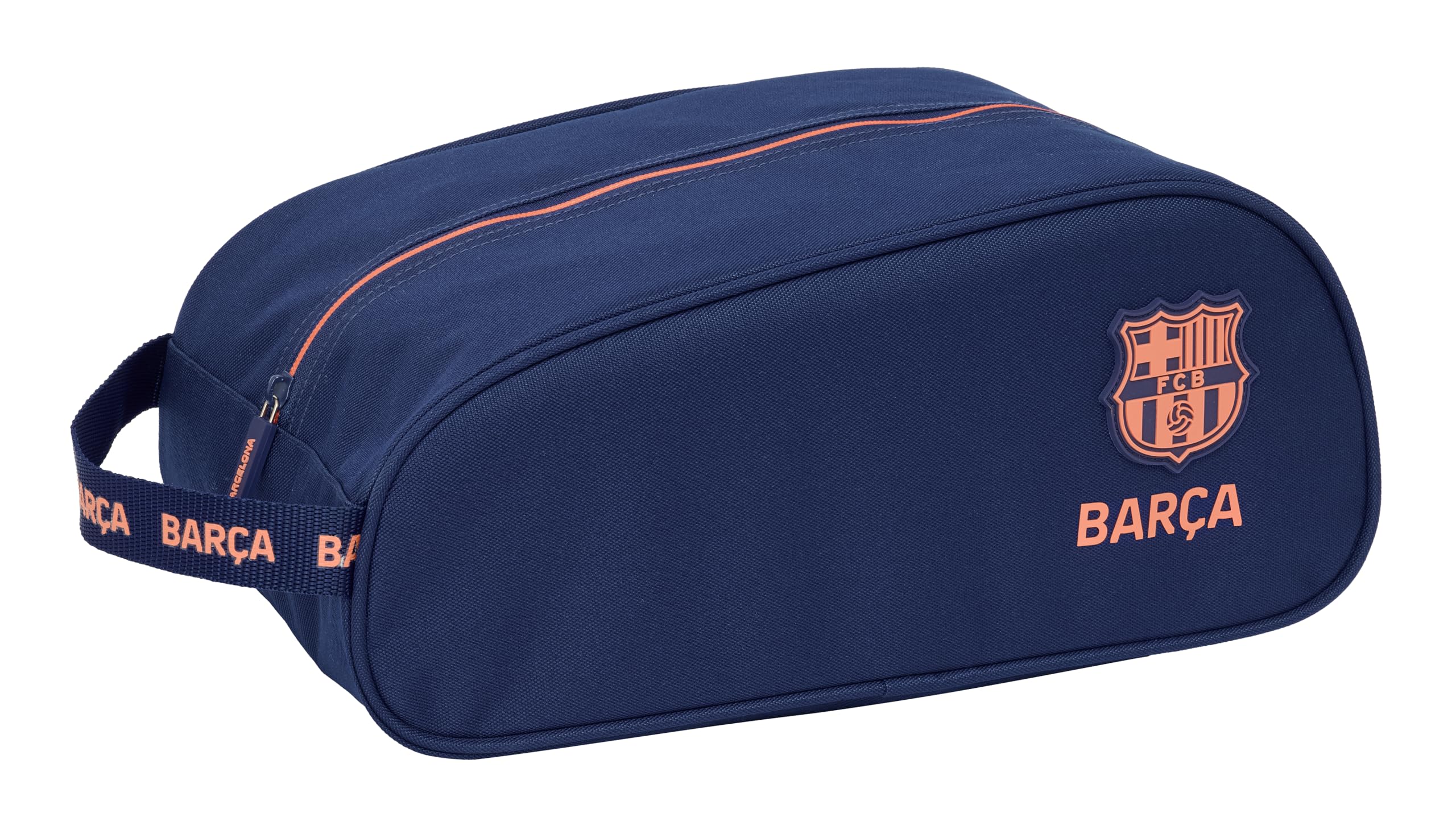 F.C.Barcelona 2ª EQUIPACIÓN - Zapatillero Ovalado, Multiusos, Portatodo, Deporte, Extraescolares, Fútbol, Cómodo y Versátil, 34x18x15 cm