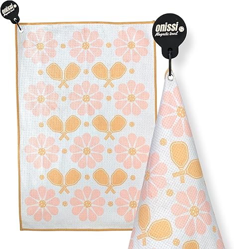 Miniatura 8 de ONISSI Toalla magnética de pickleball con clip | Toallas de microfibra para sudor para hombres y mujeres | Accesorios y regalos de moda para amantes