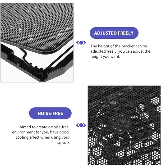 Base para Laptop con Ventilador DOITOOL 15.6" Negra miniatura 8