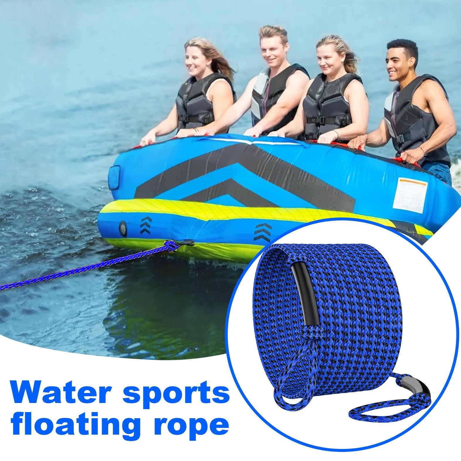 Corda di traino per barca galleggiante, sicurezza, trazione, kayakStrap | Sci nautico Traow Rope attracco, lago, fiume, mare, sport acquatici, sci, pesca, surf, motoslitta, rimorchio, ormeggio,