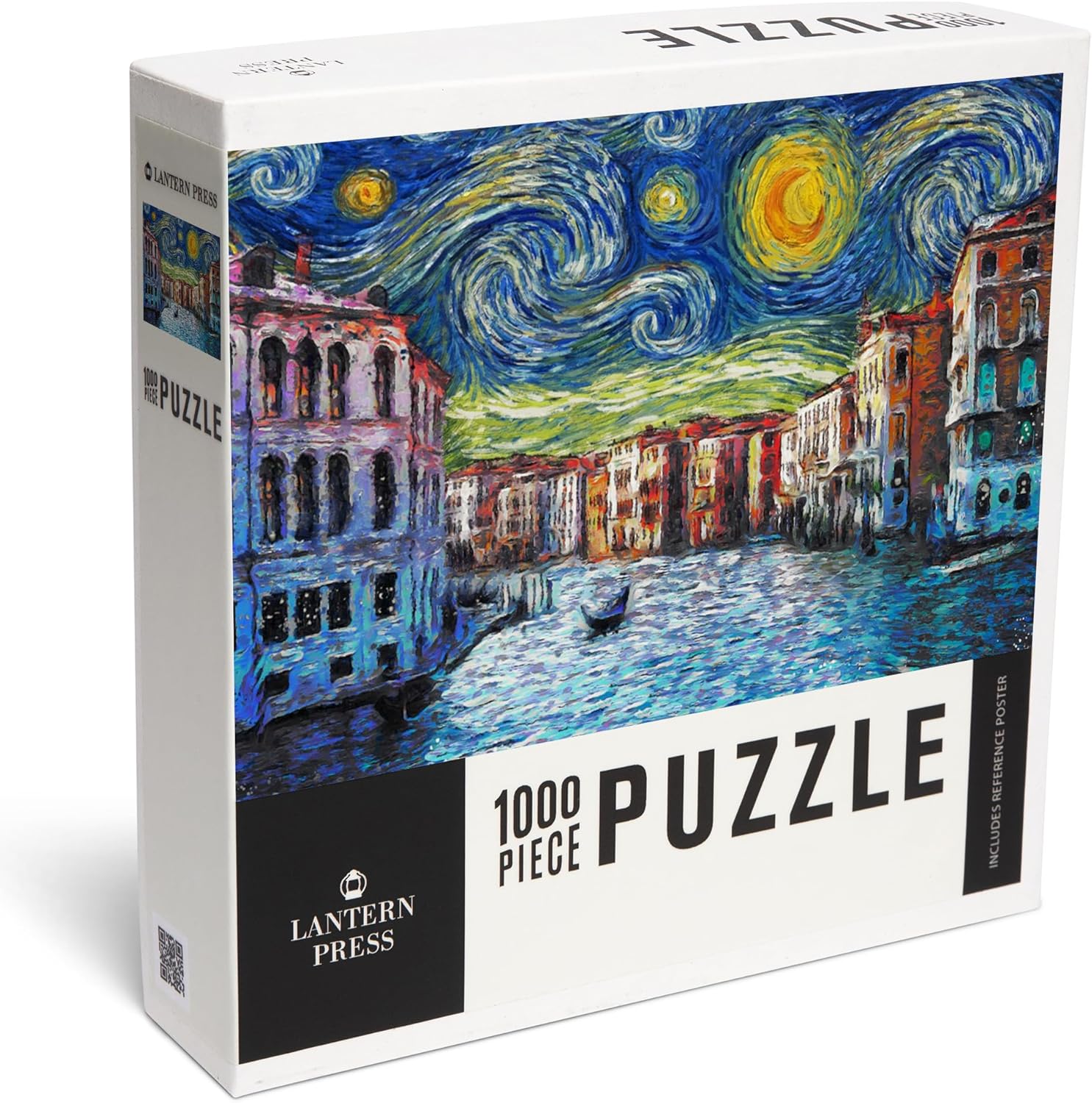 "Lantern Press Venice, Italy, Starry Night, Van Gogh, 1000 Piece Jigsaw Puzzle for Adults, Made in USA with Reference Poster"