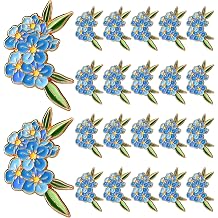 Forget Me Not Flower Pins Bulk Gifts Memorial Pins Blue Flower Enamel Lapel Celebration of Life Funeral Favors