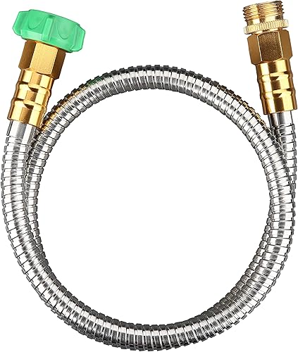 Miniatura 1 de BEAULIFE - Manguera de jardín en acero inoxidable 304 flexible, portátil y ligera, con boquilla de riego