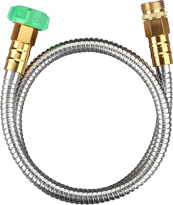 Beaulife 304 Stainless Steel Metal Garden Hose Connector 5 Feet Short