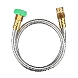 Beaulife 304 Stainless Steel Metal Garden Hose Connector 5 Feet Short Garden Water Hose Extension Extender, Drinking Water Hose Lead and BPA Free