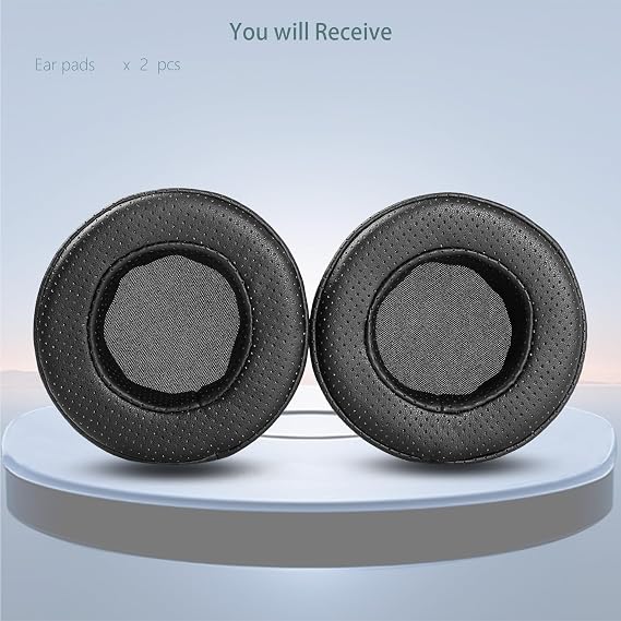 DT990 Ear pads Replacement Compatible with Beyerdynamic DT 990 Pro DT 770 Pro DT990 DT770 Pro MMX 300 Headsets Earpads Cushion(Punched Protein Leather/Memory Foam)