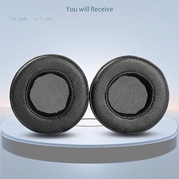 DT990 Ear pads Replacement Compatible with Beyerdynamic DT 990 Pro DT 770 Pro DT990 DT770 Pro MMX 300 Headsets Earpads Cushion(Punched Protein Leather/Memory Foam)
