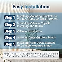 Vista 7 de TailorView Cortinas de ventana horizontales de madera personalizables sin cordón - Paletas de 2 pulgadas - Alabastro - Montaje interior o exterior.