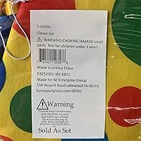 Vista 8 de Funny Party Hats Disfraz de payaso - Sombrero de payaso, corbata jumbo y nariz de payaso - Accesorios de payaso