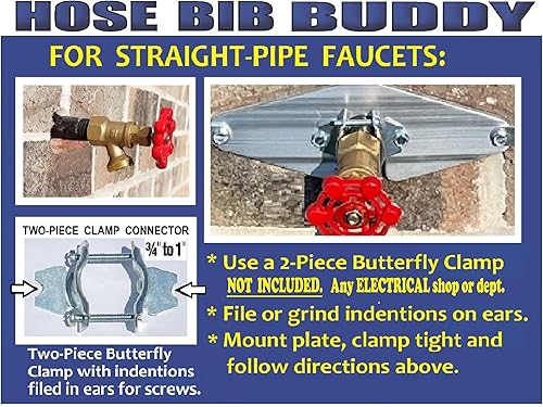 Miniatura 5 de The Hose Bib Buddy - Placa de montaje de espita más fina  Kit de sujeción de babero de manguera  Reparación de grifos para exteriores  Registrado