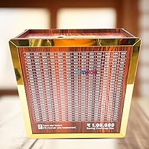 Wooden Money Box, Piggy Bank for Savings, Coin Box for Kids & Adults, 1,00,000 Carved Design Money Box, Savings Challenge Box, Cashbox, Wooden Coin Bank, Smart Money Saver