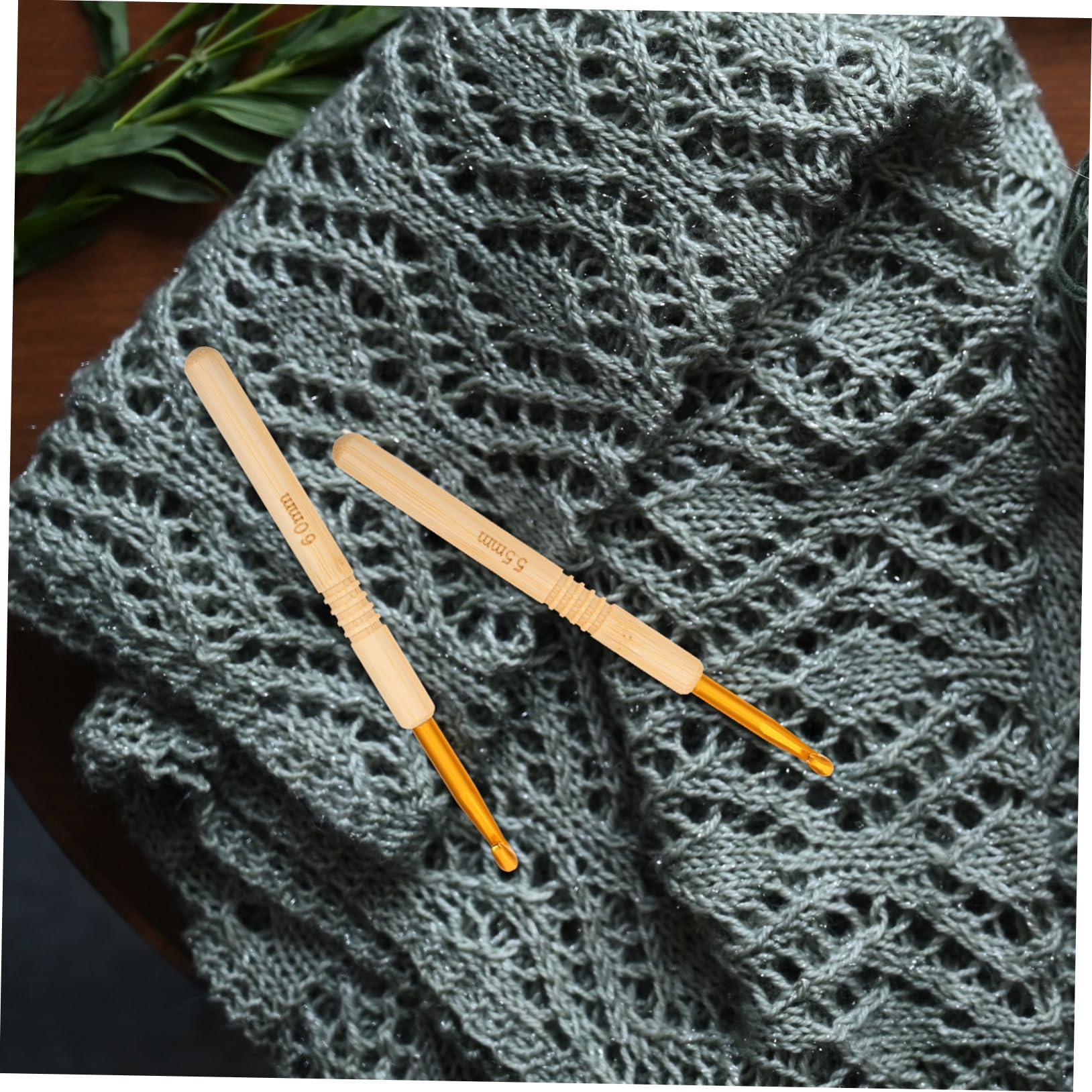 4 Juegos Tejer Empuñaduras De Ganchillo Marcadores Alfiler Ganchos De Crochet Ergonómico Agarre Encimera Cuentas Gancho De Crochet Intercambiable Manos Patas Bambú 9 Piezas X 4