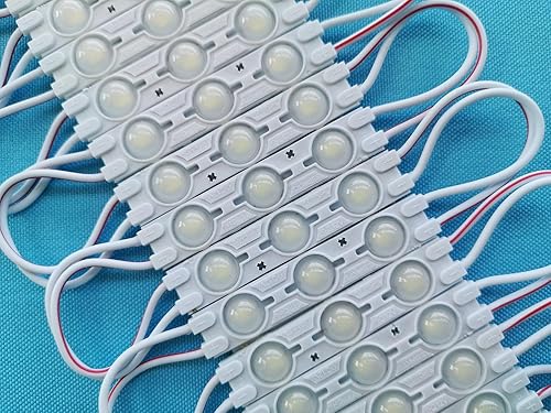 Módulo Super LED impermeable IP65 Inyección LED Módulo de luz para la letra de señal DC12V 2.362 in* 0.472 in* 0.276 in SMD 2835 3 LED Aluminio PCB