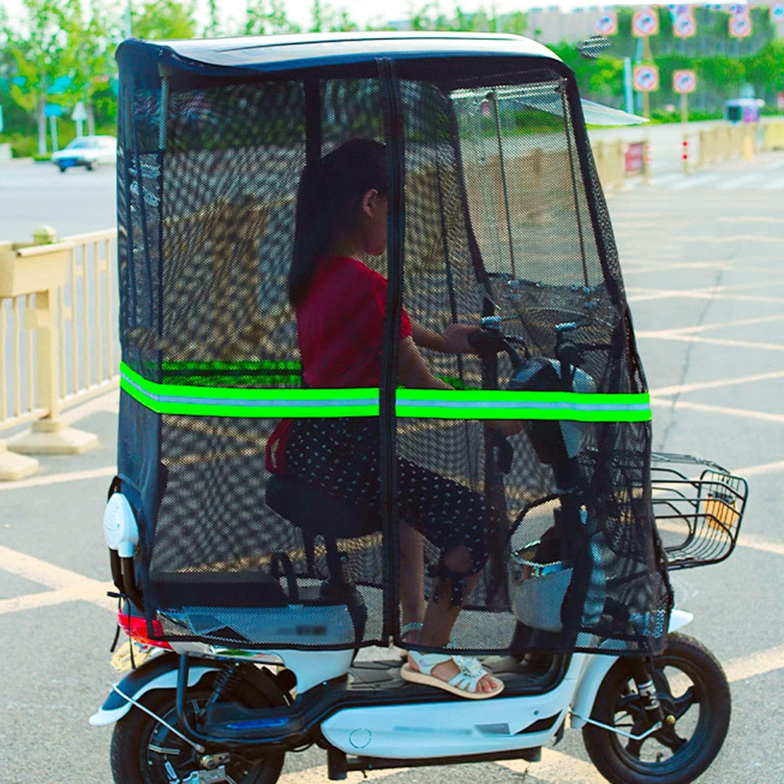 Housse de pluie pour moto universelle et bâche scooter étanche avec pare-soleil extérieur